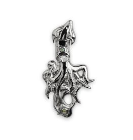 Kwak'waka'wakw Repousse Silver Squid Pendant