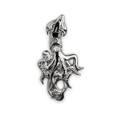 Repousse Silver Squid Pendant