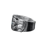 Silver Repousse Thunderbird Ring