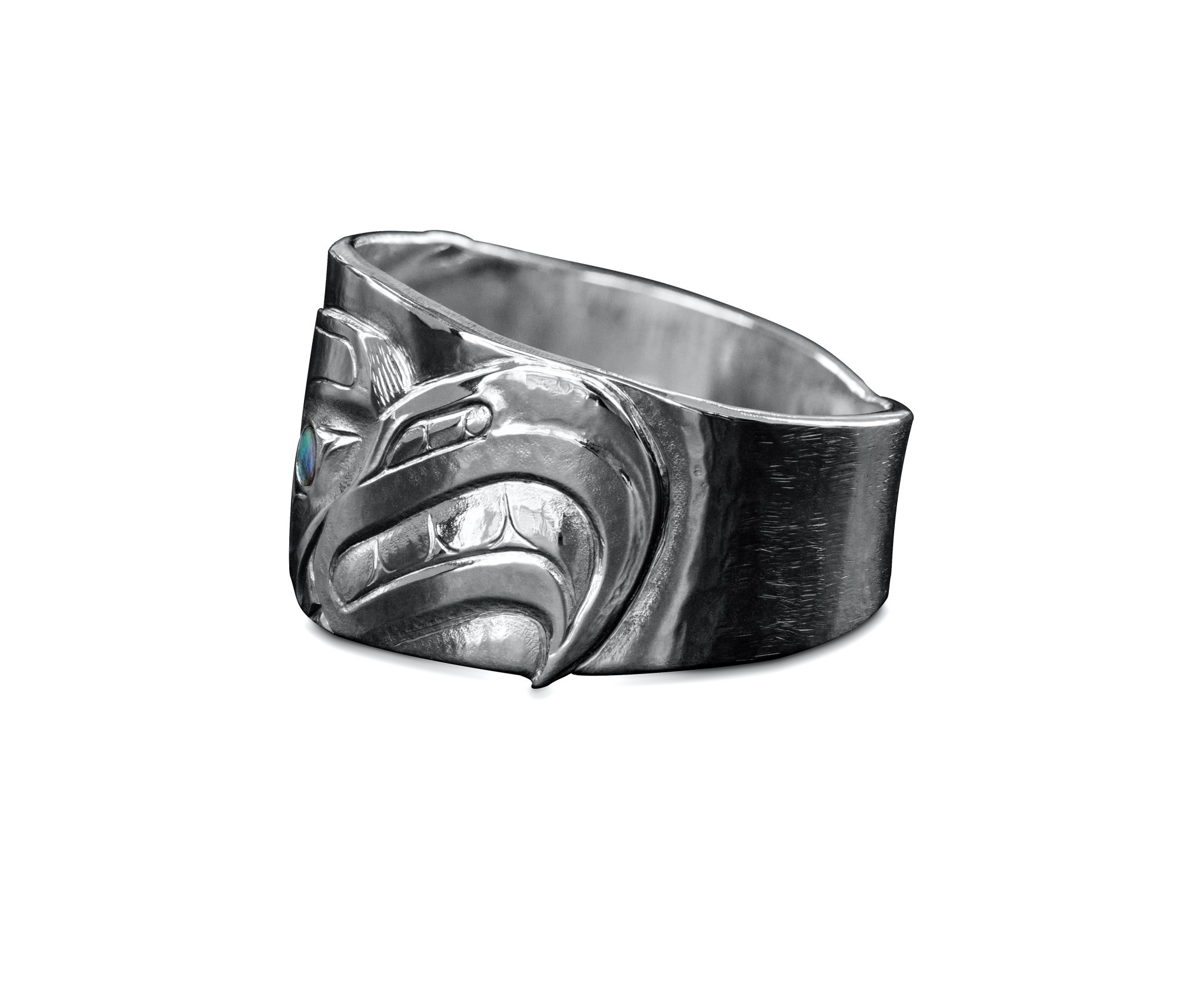 Silver Kwak'waka'wakw Repousse Thunderbird Ring