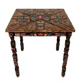 SOLD  Sun Table with Totem Pole Legs