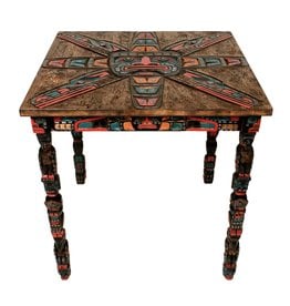 SOLD  Sun Table with Totem Pole Legs