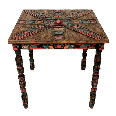 CUSTOM ORDER  Sun Table with Totem Pole Legs