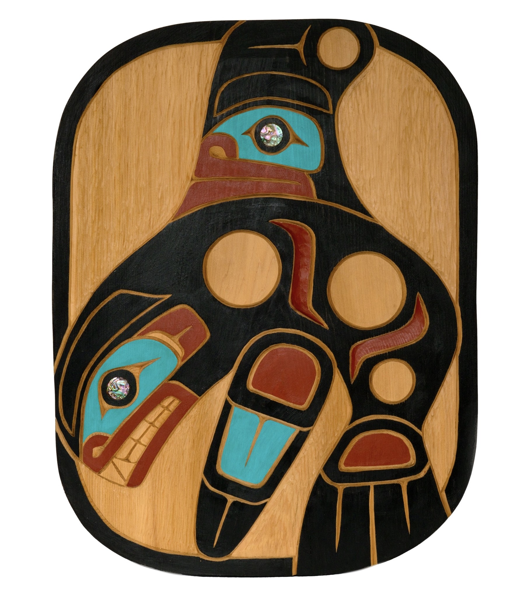 CUSTOM ORDER  Coast Salish Orca Panel