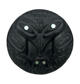 CUSTOM ORDER  Haida Argillite Raven and Frog Pendant