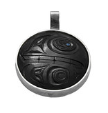 CUSTOM ORDER Haida Argillite Orca Bear Pendant