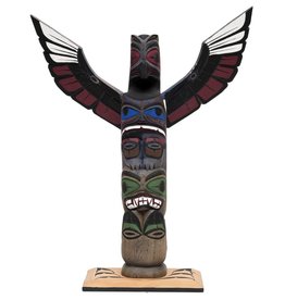 CUSTOM ORDER Thunderbird and Seal Totem Pole