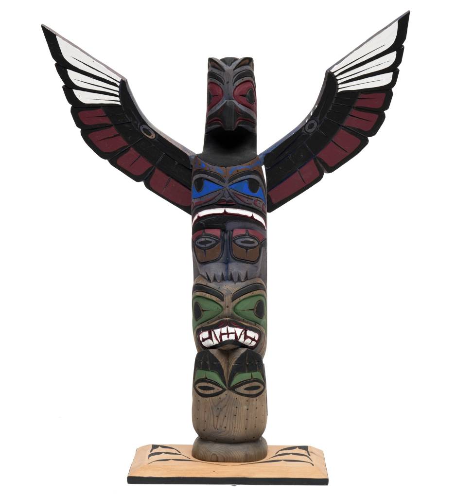 SOLD  Thunderbird and Seal Totem Pole