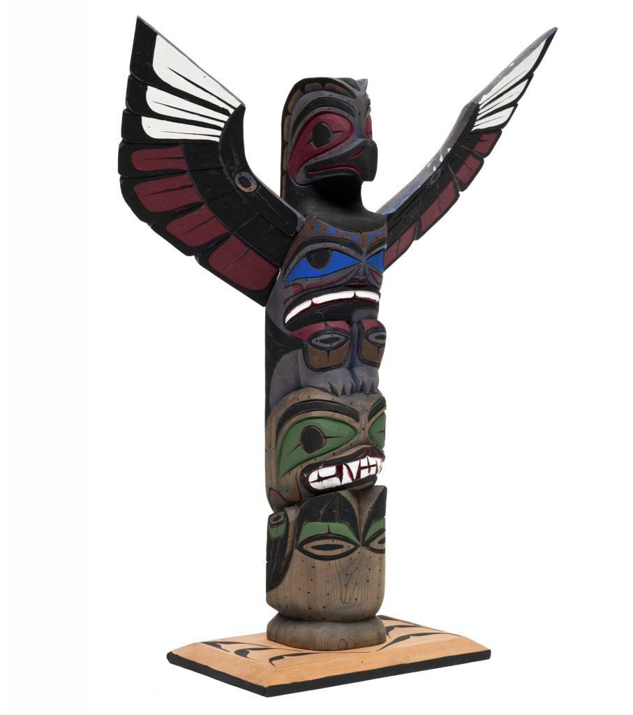 SOLD  Thunderbird and Seal Totem Pole