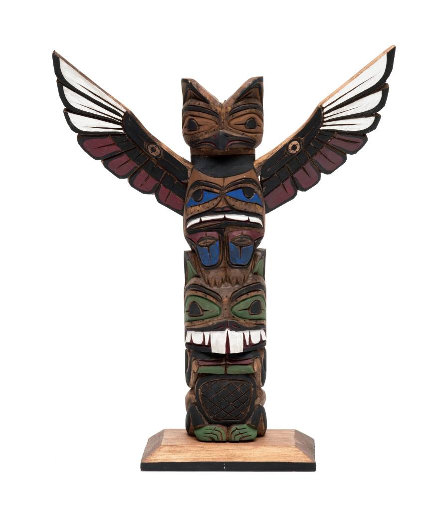 SOLD  Northwest Coast Totem Pole 12"