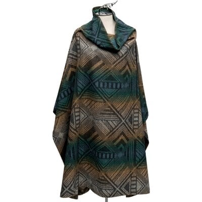 Tumbling Gems Funnel Kneck Poncho by Pendleton