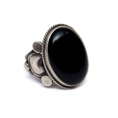 SOLD  Black Onyx Ring (Navajo).
