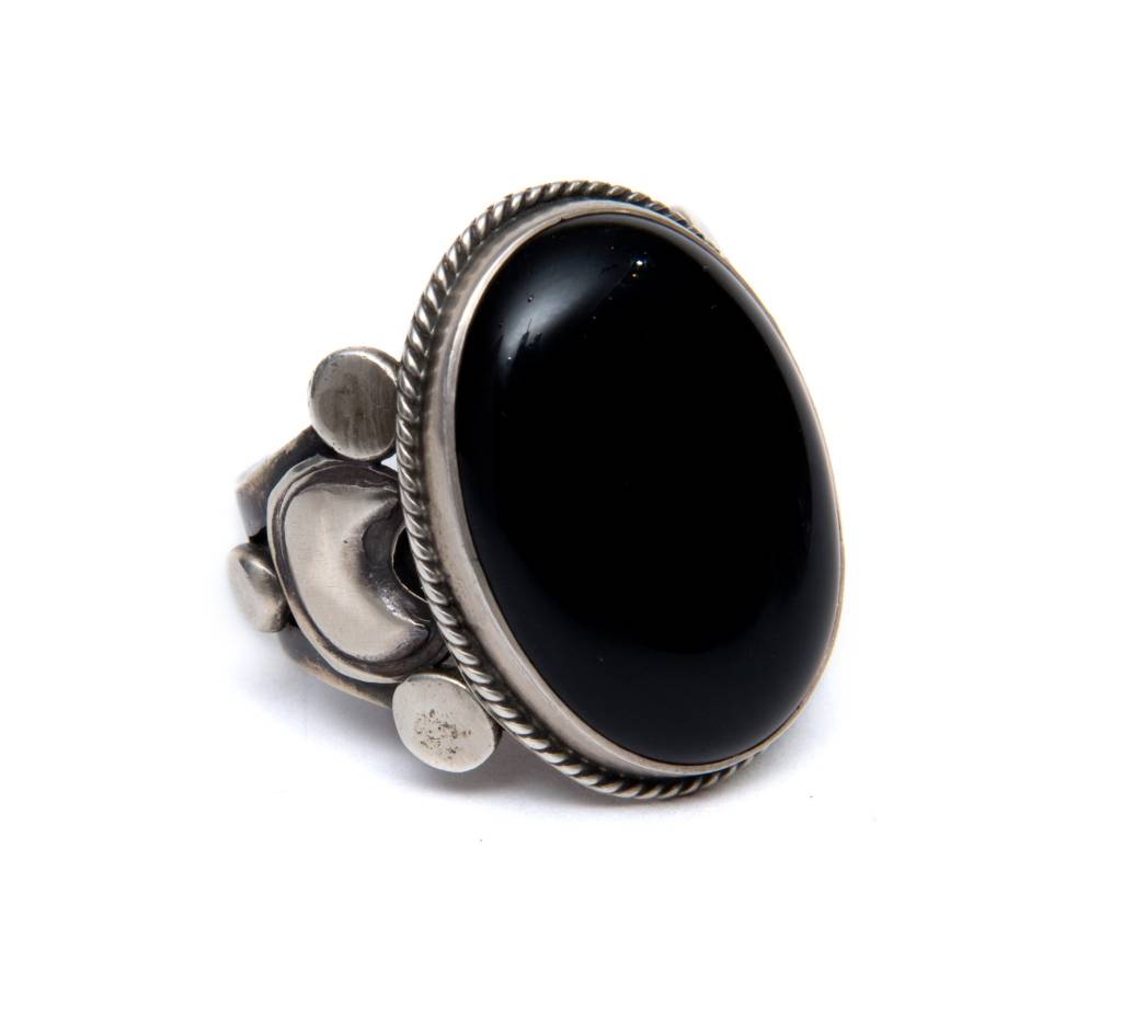 SOLD  Black Onyx Ring (Navajo).