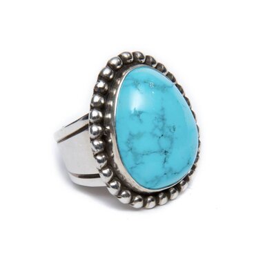 Sold  Natural Blue Ridge Turquoise Ring