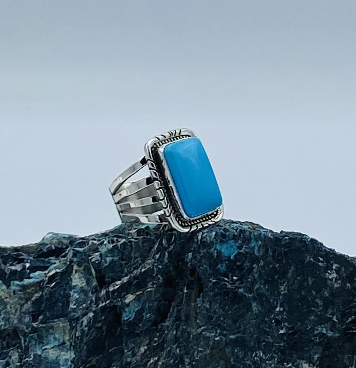 Sleeping Beauty Turquoise Ring (Navajo)