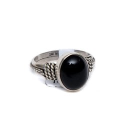 Black Onyx Oval Ring by Randy and Etta Endito