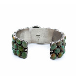 Vintage 1970's Green Turquoise Clustered Bracelet