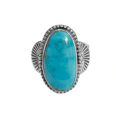 Natural Apache Blue Turquoise Ring