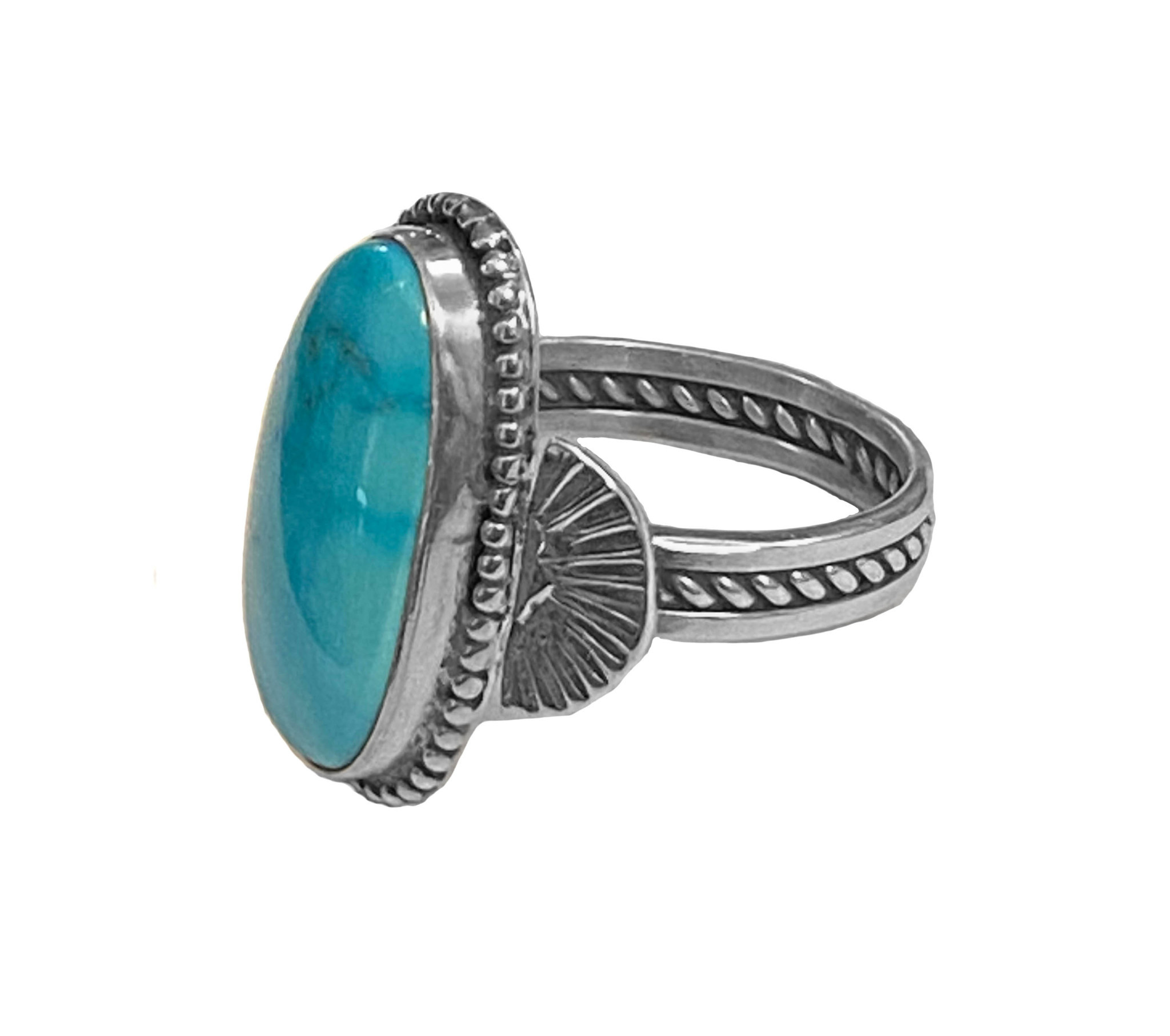 Natural Apache Blue Turquoise Ring