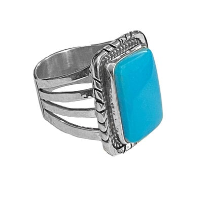 Sleeping Beauty Turquoise Ring (Navajo)