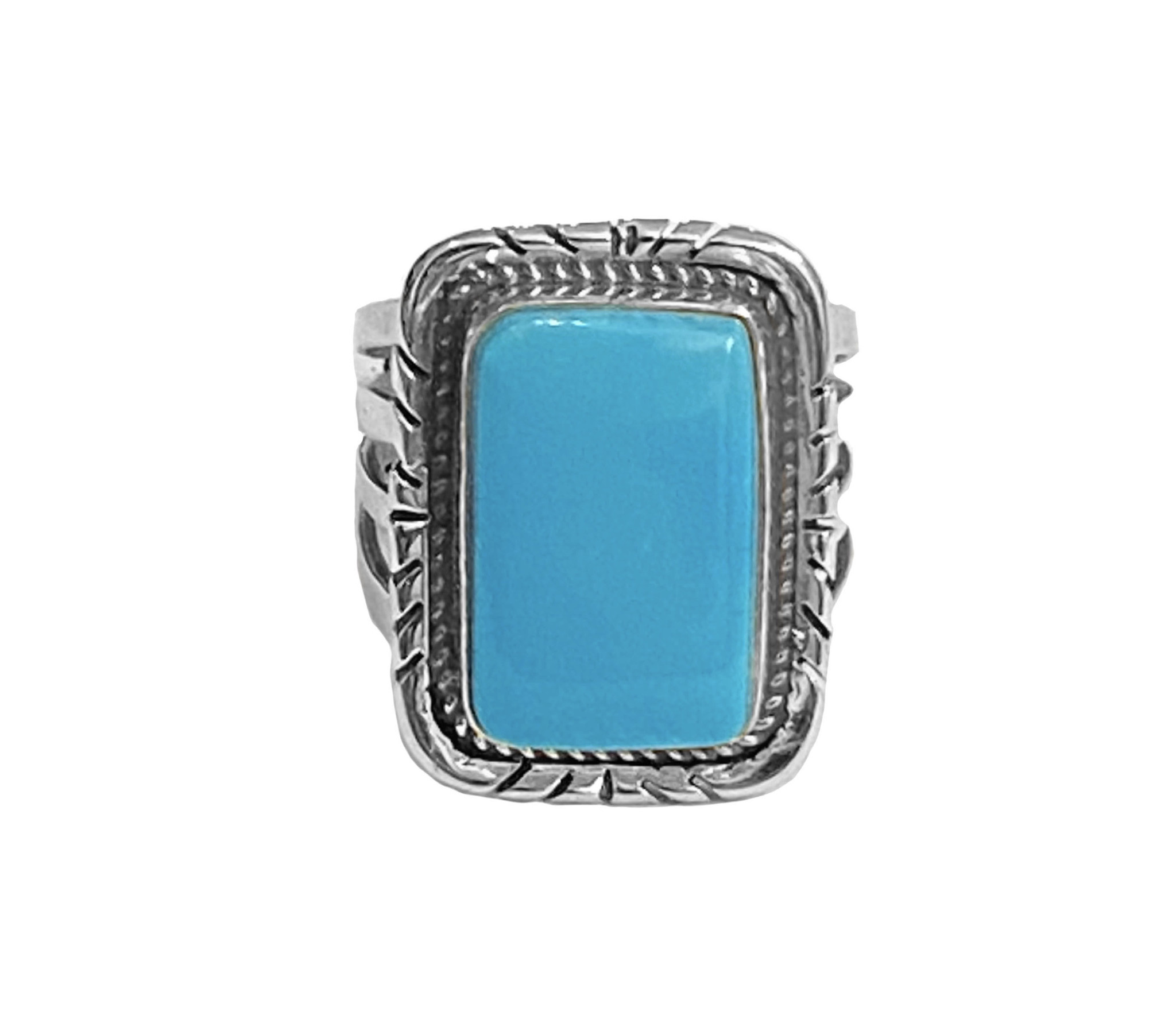 Natural Sleeping Beauty Turquoise Ring  - s 6 3/4