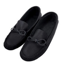 Bastien Moccasins Black Moosehide Moccasins