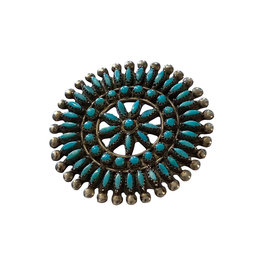 Vintage Zuni Cluster Broach (circa 1970's)