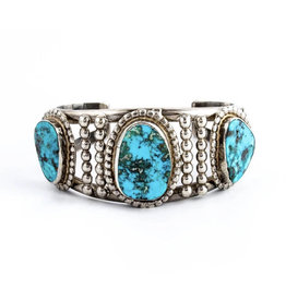Vintage Three Stone Turquoise Bracelet