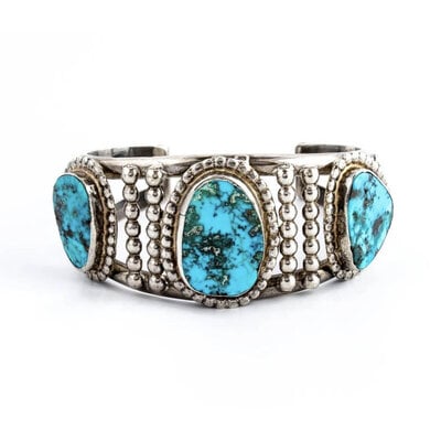 Vintage Three Stone Turquoise Bracelet