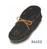 Ladies  Fringe Moccasin with Sole