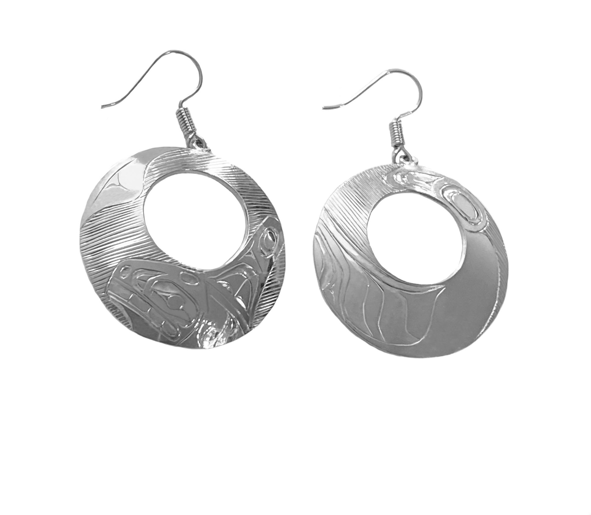 SOLD  Oval Haida Orca Earrings