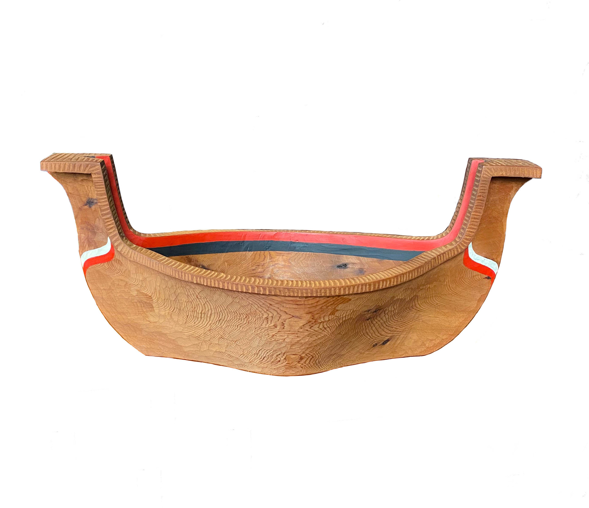 SOLD  Carved Canoe Bowl  (Coast Salish)