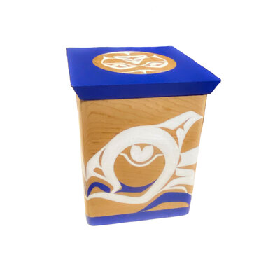 Cedar Box with  Owl and Moon