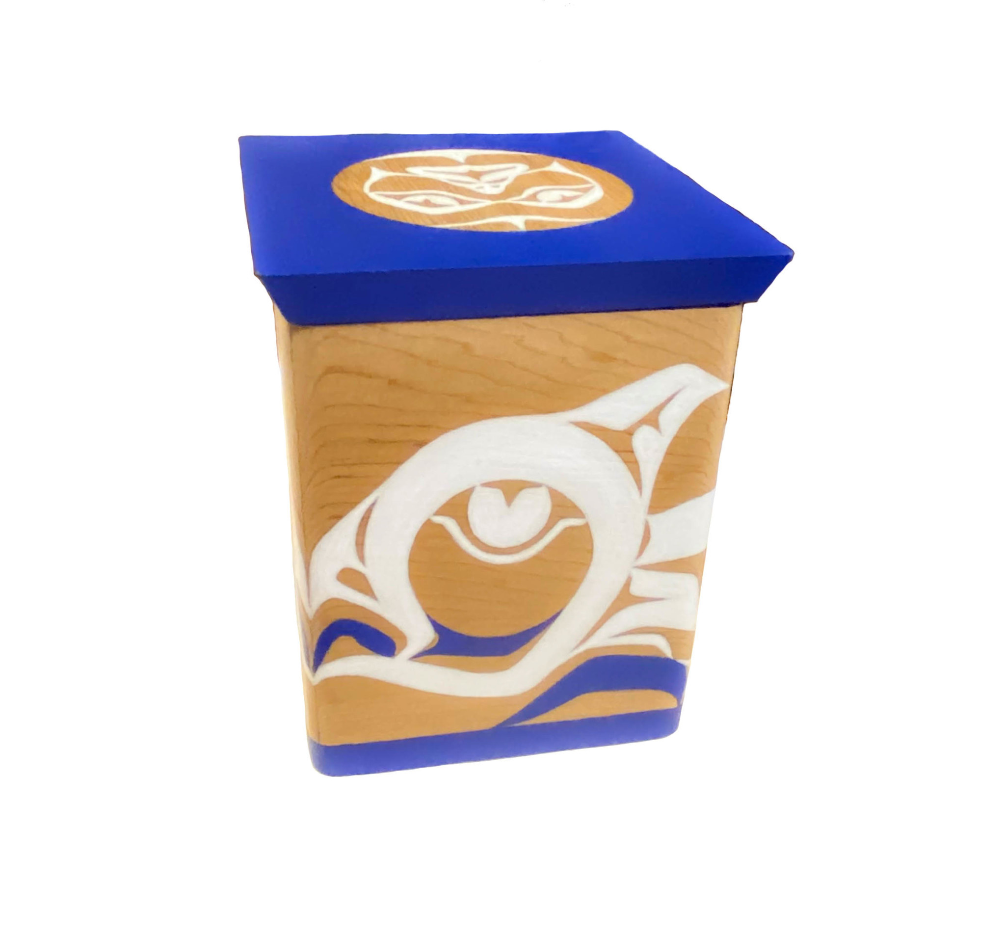 Cedar Box with  Owl and Moon