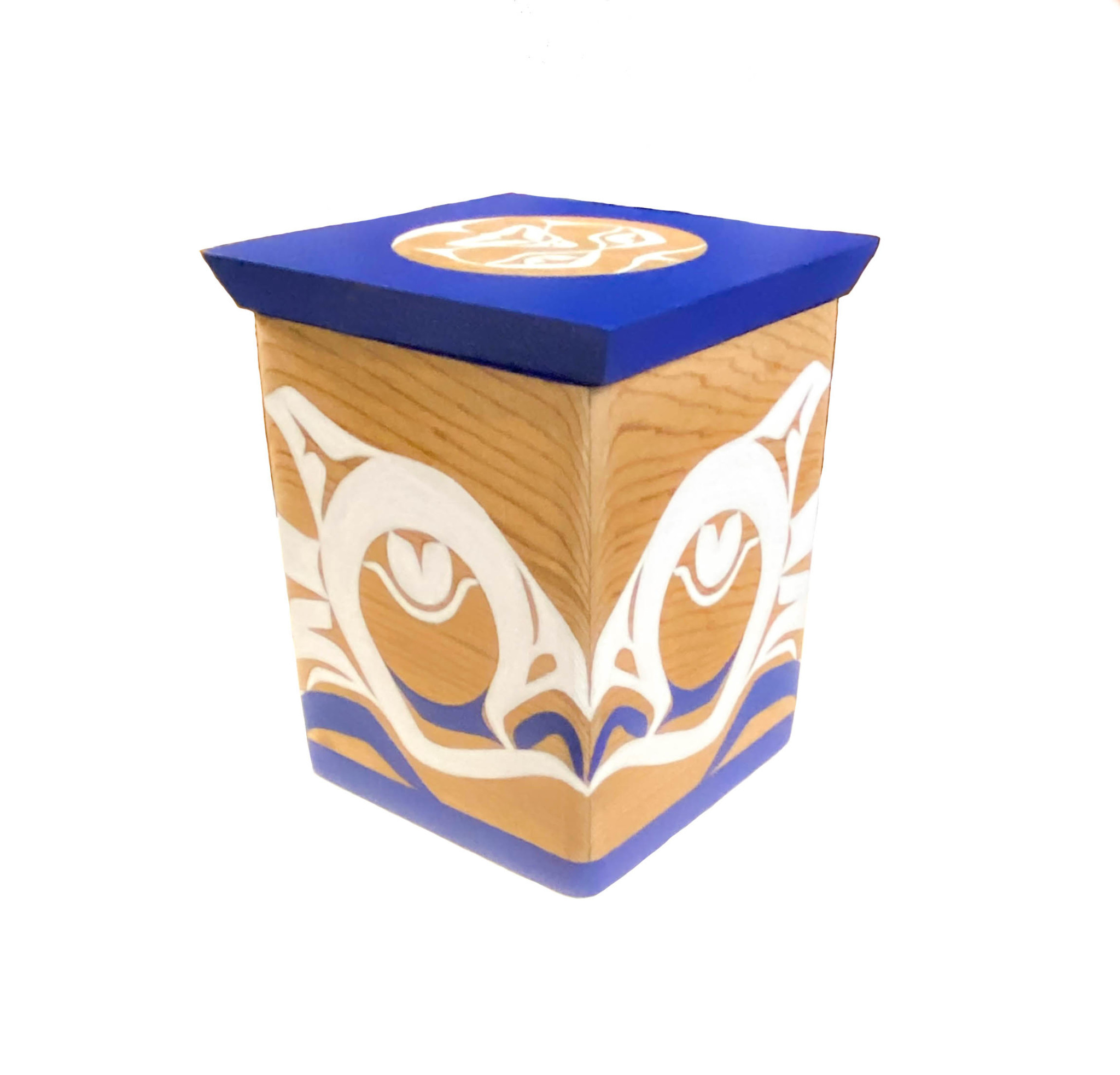Cedar Box with  Owl and Moon