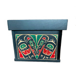 CUSTOM ORDER  Bentwood Box -  Wolf, Raven, and Sun