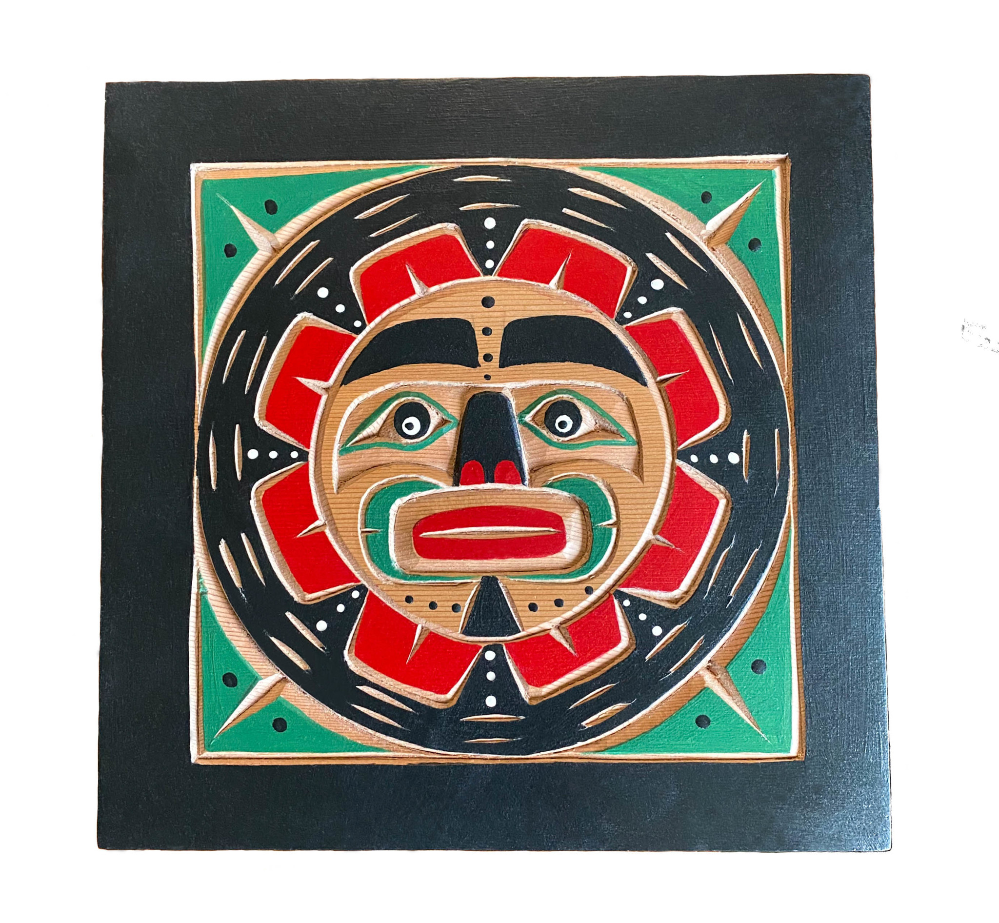 CUSTOM ORDER  Bentwood Box -  Wolf, Raven, and Sun