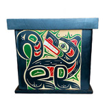CUSTOM ORDER  Bentwood Box - Wolves, Raven and Sun