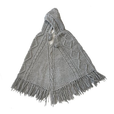 Lined Ethical Wool Poncho