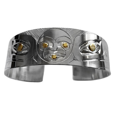 3/4" Haida Raven and Sun Bracelet