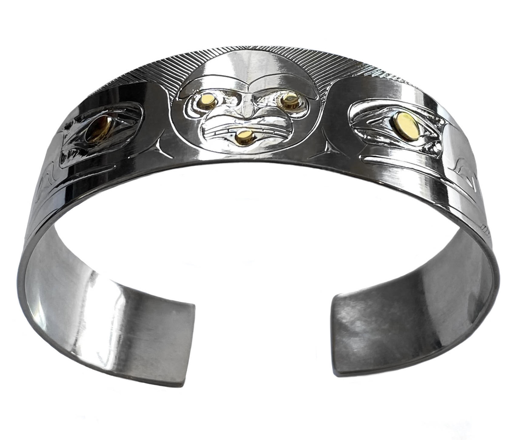 3/4" Haida Raven and Sun Bracelet