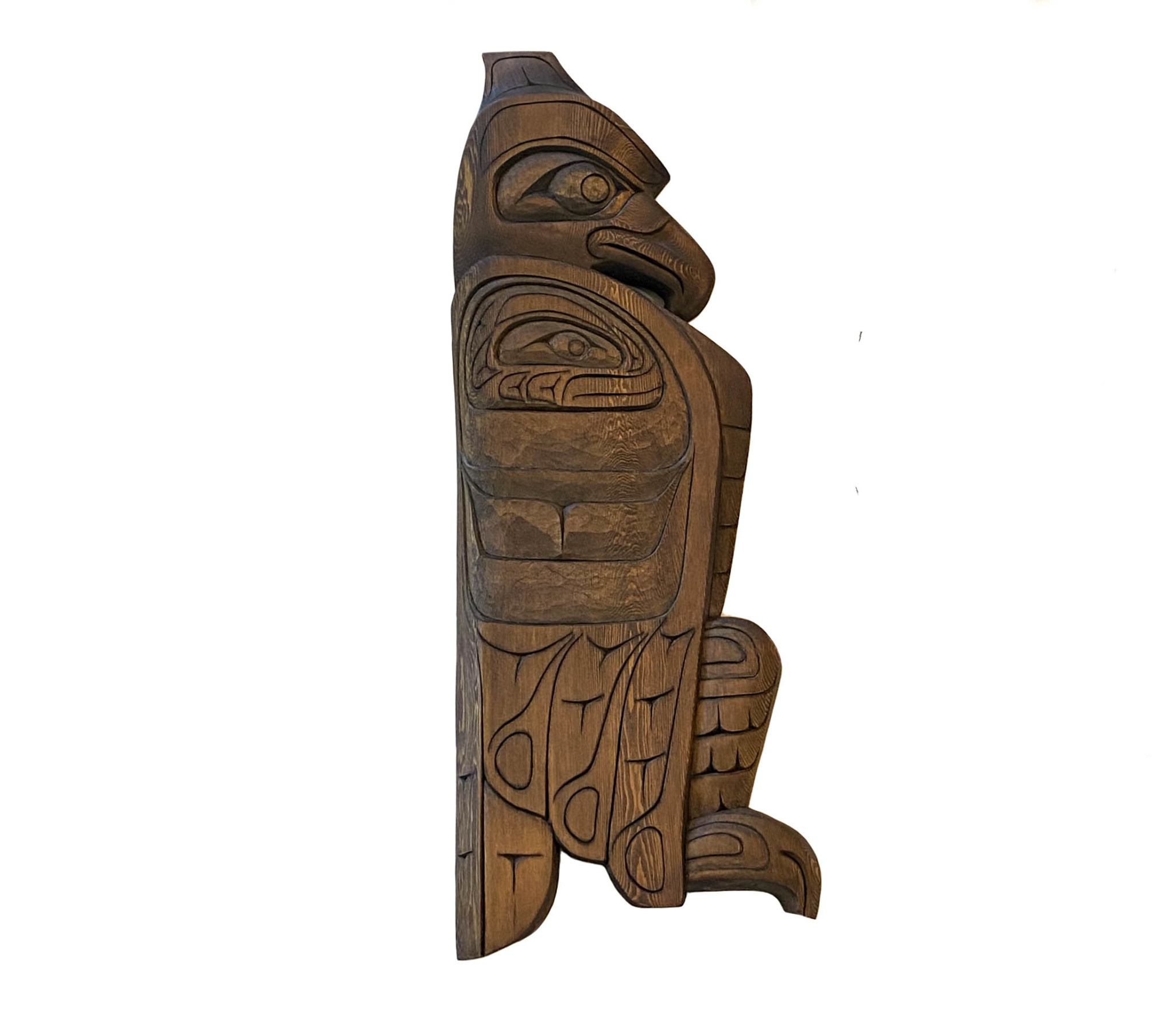 SOLD  Northwest Coast Eagle Carving