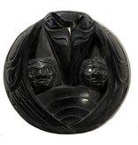 Raven and the First Men - Argillite Pendant (Haida)