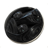 CUSTOM ORDER  Haida Argillite Pendant ‘Raven and the First Men’
