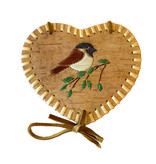 Small Heart Shaped Birchbark Basket - 3.5" x 6"