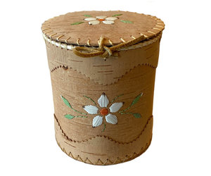 Medium Round Birchbark Basket - 7