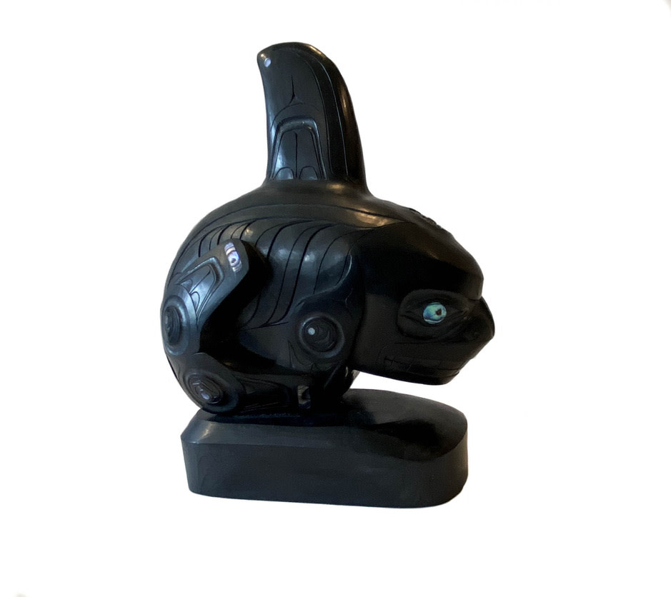 Haida Argillite Killer Whale by Andrew Williams