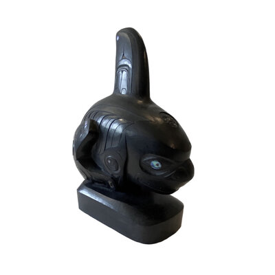 Haida Argillite Killer Whale by Andrew Williams
