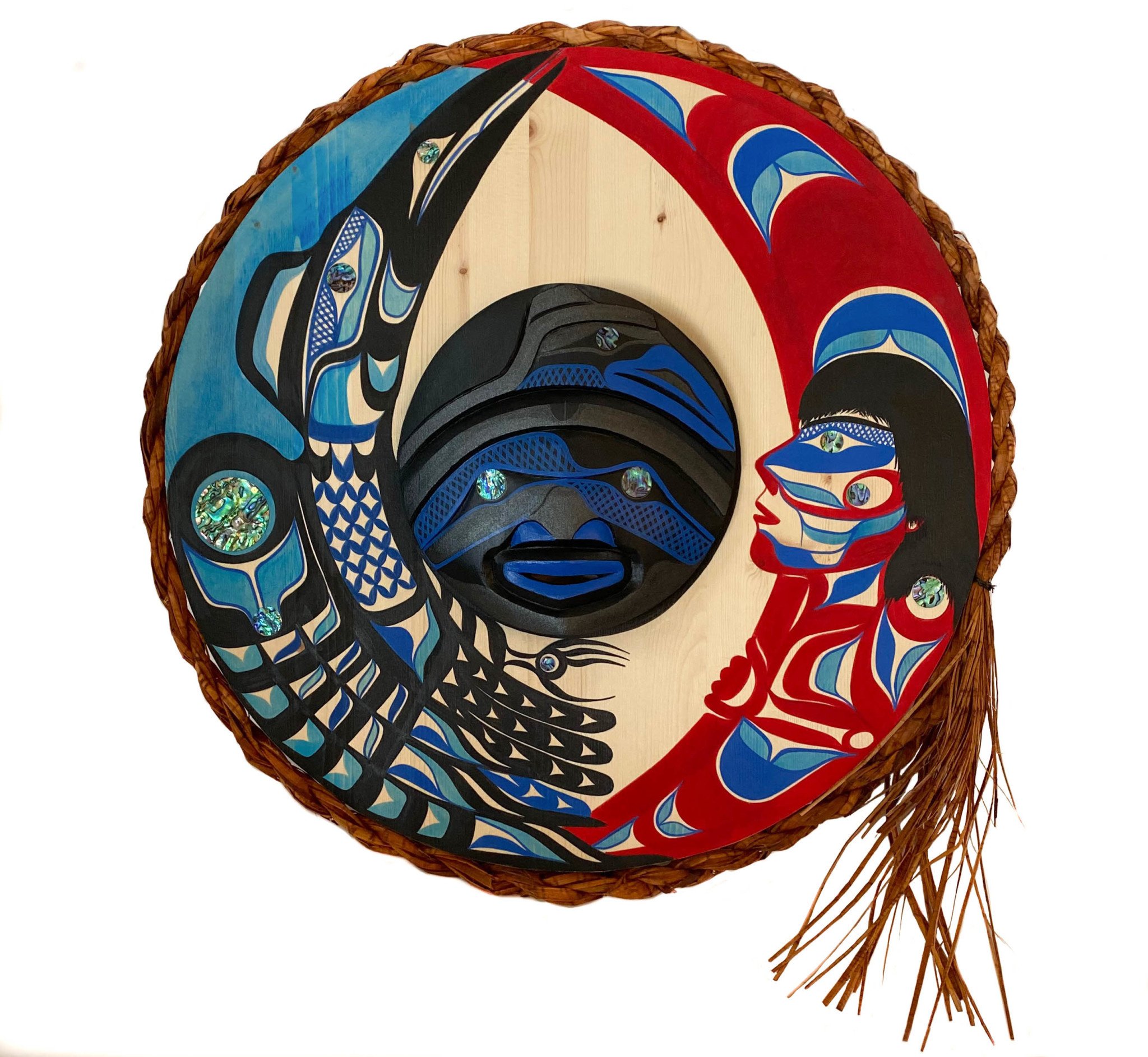 22" Nu-Chah-Nulth Raven Moon Mask