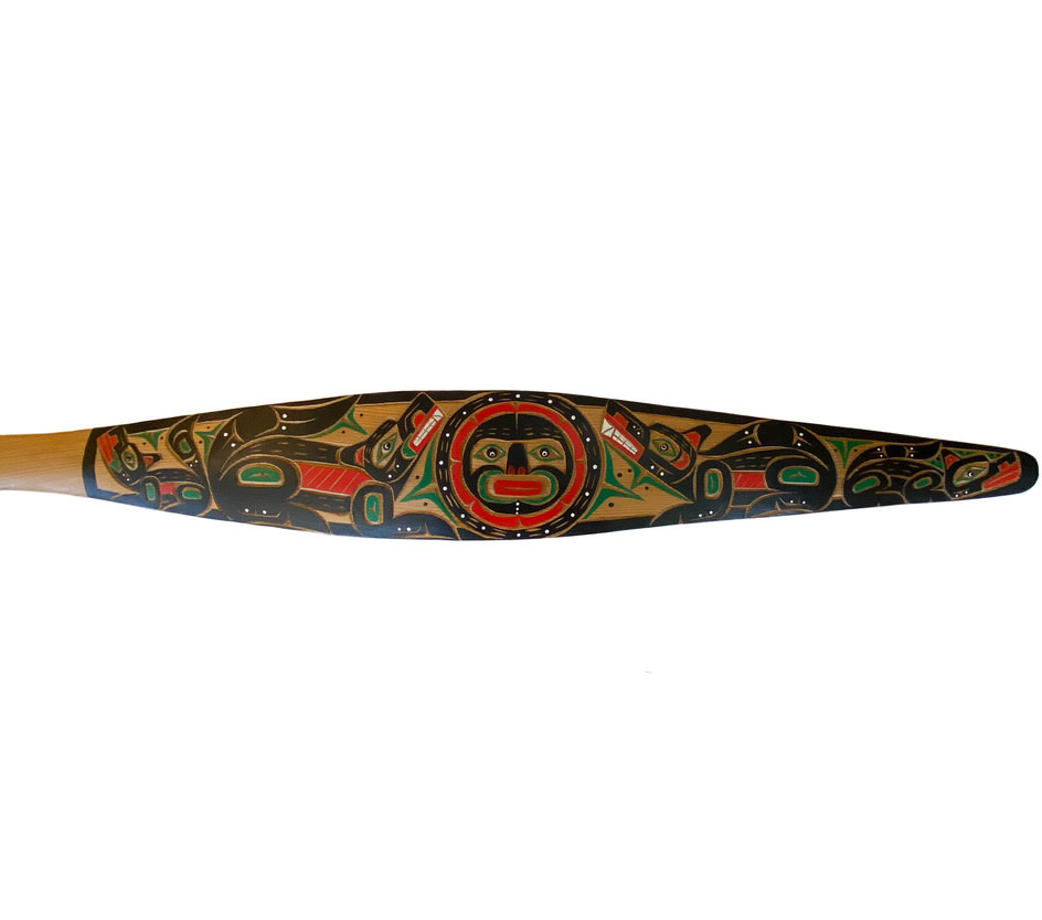 SOLD 6' Wolf Family with Moon Paddle